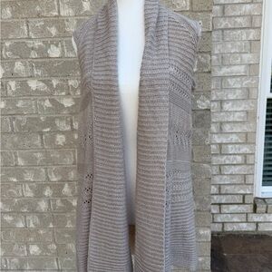 Elegant  Medium Beige Knit Women's Sweater Vest